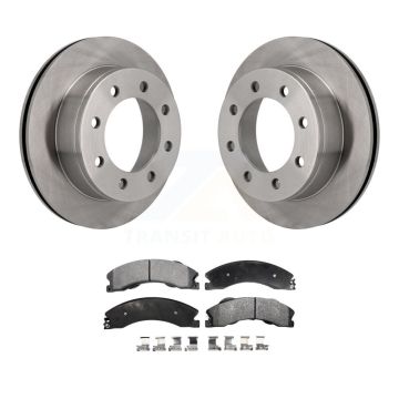 Rear Brake Rotors & Semi-Metallic Pad Kit For Chevrolet Express 4500 3.20" Overall Height K8F-103836