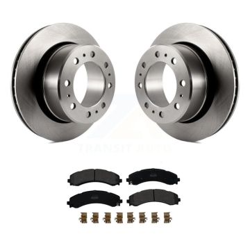 Rear Disc Brake Rotors Semi-Metallic Pad Kit For 2020-2021 Ram 3500 With Dual Wheels K8F-103840