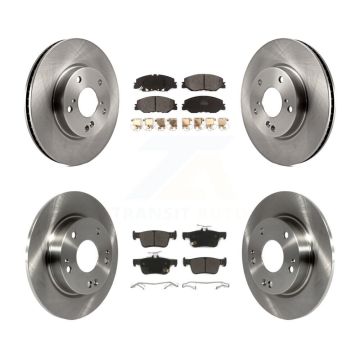 Front Rear Disc Brake Rotors And Semi-Metallic Pads Kit For Honda Civic K8F-103863