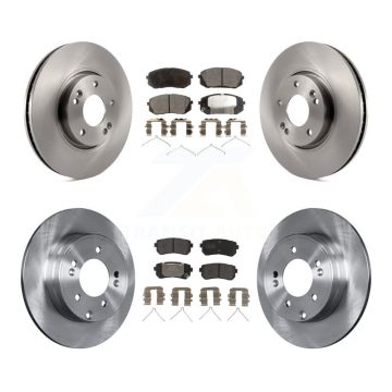 Front Rear Brake Rotor Semi-Metallic Pad Kit For Hyundai Sonata With Manual Parking K8F-103865
