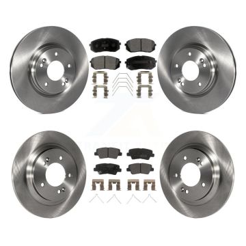 Front Rear Disc Brake Rotors And Semi-Metallic Pads Kit For Hyundai Elantra GT K8F-103867