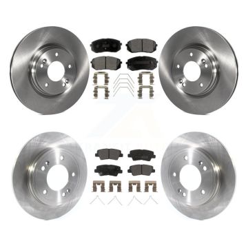Front Rear Disc Brake Rotors And Semi-Metallic Pads Kit For Kia Forte Hyundai Veloster K8F-103869