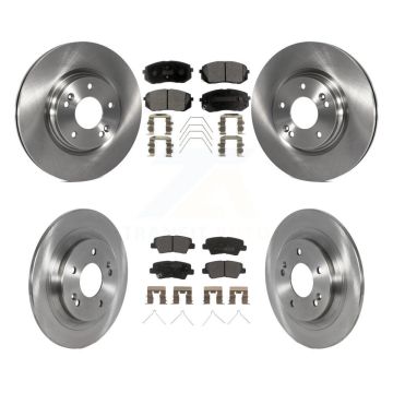 Front Rear Brake Rotor Semi-Metallic Pad Kit For Hyundai Kona With Electric Parking K8F-103875