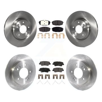 Front Rear Disc Brake Rotors And Semi-Metallic Pads Kit For 2020 Kia Forte 1.6L K8F-103888