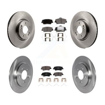Front Rear Disc Brake Rotors And Semi-Metallic Pads Kit For 2019-2020 Hyundai Nexo K8F-103889