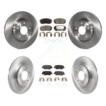 Front Rear Disc Brake Rotors And Semi-Metallic Pads Kit For 2019 Kia Niro EV K8F-103892