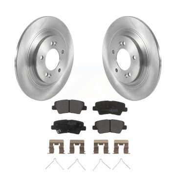 Rear Disc Brake Rotors & Semi-Metallic Pad Kit For Hyundai Kona Electric Kia Soul EV Niro K8F-103896