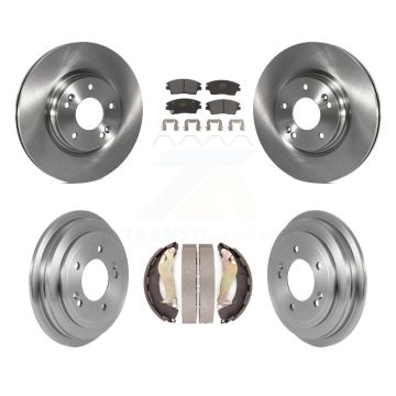 Front Rear Disc Brake Rotor Semi-Metallic Pad Drum Kit For 2017-2020 Hyundai Elantra 1.6L K8F-103910