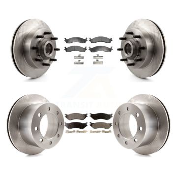 Front Rear Disc Brake Rotors And Semi-Metallic Pads Kit For 2001-2002 Dodge Ram 2500 K8F-103912