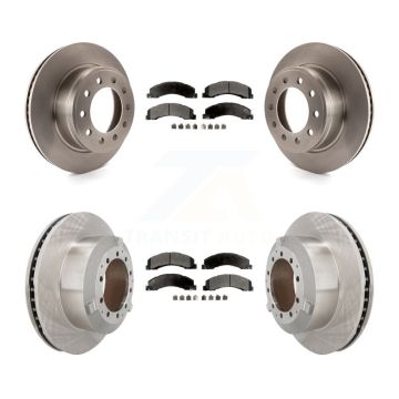 Front Rear Brake Rotor Semi-Metallic Pad Kit For Ram Dodge Sterling Truck 4500 5500 45 55 K8F-103936