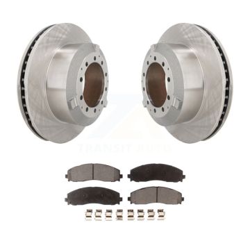 Rear Brake Rotors Semi-Metallic Pad Kit For 2015-2016 Ford F-350 Super Duty Cab & Chassis K8F-103947