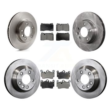 Front Rear Disc Brake Rotors And Semi-Metallic Pads Kit (6Pc) For Volkswagen Touareg K8F-103959