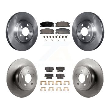 Front Rear Disc Brake Rotors And Semi-Metallic Pads Kit For Dodge Charger K8F-103976