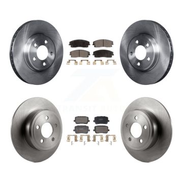 Front Rear Disc Brake Rotors And Semi-Metallic Pads Kit For Dodge Charger K8F-103977