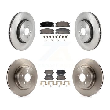Front Rear Brake Rotor Semi-Metallic Pad Kit For 2020-2023 Dodge Charger Pursuit with RWD K8F-103978