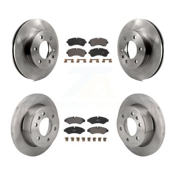Front Rear Brake Rotors & Semi-Metallic Pad Kit For Mercedes-Benz Sprinter 2500 3500 1500 K8F-103980