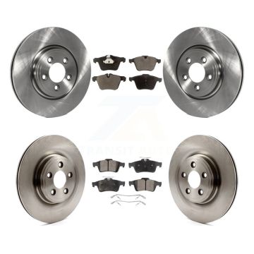 Front Rear Disc Brake Rotors And Semi-Metallic Pads Kit For Jaguar XF K8F-103981