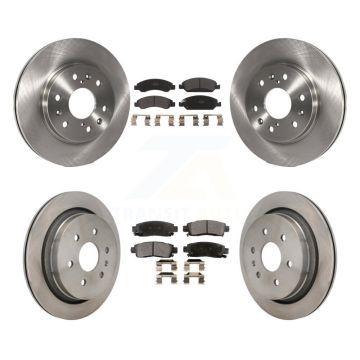 Front Rear Disc Brake Rotors And Semi-Metallic Pads Kit For Cadillac XTS K8F-104001