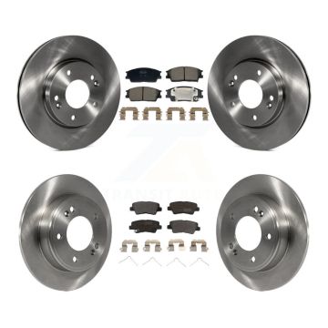 Front Rear Disc Brake Rotors And Semi-Metallic Pads Kit For Hyundai Venue Kia Soul K8F-104004