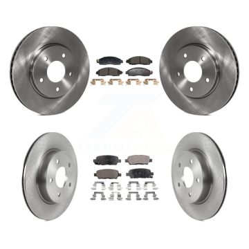 Front Rear Brake Rotors Semi-Metallic Pad Kit For Nissan LEAF With Electric Parking K8F-104009