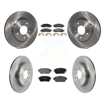 Front Rear Brake Rotors Semi-Metallic Pad Kit For Nissan LEAF With Electric Parking K8F-104010