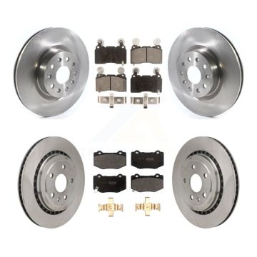 Front Rear Brake Rotor Semi-Metallic Pad Kit For 2016 Chevrolet Camaro With Brembo Brakes K8F-104013