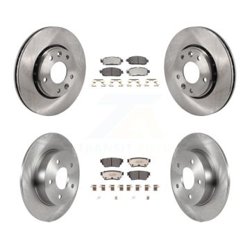 Front Rear Brake Rotor Semi-Metallic Pad Kit For Nissan Kicks SV SR with Disc rear brakes K8F-104014