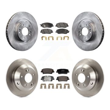 Front Rear Disc Brake Rotors Semi-Metallic Pad Kit For 2013-2016 Hyundai Santa Fe XL 3.3L K8F-104016