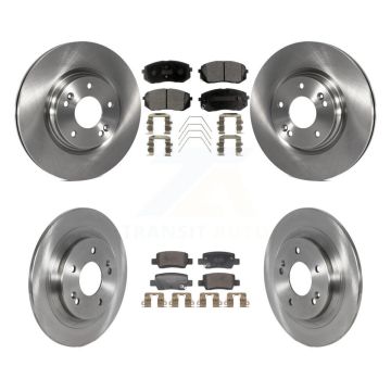 Front Rear Brake Rotor & Semi-Metallic Pad Kit For Kia Seltos With Electric Parking K8F-104024