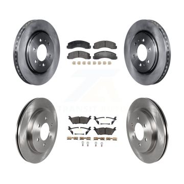 Front Rear Brake Rotors Semi-Metallic Pad Kit For Ford F-150 Expedition Lincoln Navigator K8F-104025