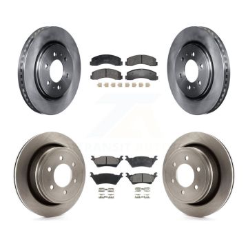 Front Rear Brake Rotor And Semi-Metallic Pad Kit For Ford F-150 With Manual Parking K8F-104026