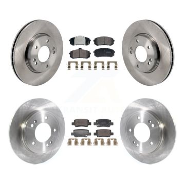Front Rear Disc Brake Rotors And Semi-Metallic Pads Kit For Hyundai Elantra K8F-104028
