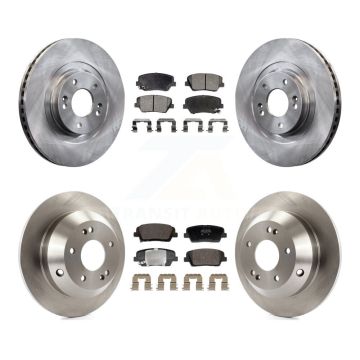Front Rear Disc Brake Rotors Semi-Metallic Pad Kit For Hyundai Santa Fe Sport Kia Sorento K8F-104031