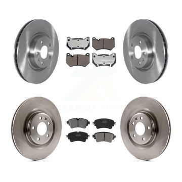 Front Rear Disc Brake Rotor & Semi-Metallic Pad Kit For 2018 Audi Q5 With Brembo Calipers K8F-104037