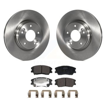 Front Disc Brake Rotors And Semi-Metallic Pads Kit For Kia Soul EV K8F-104046