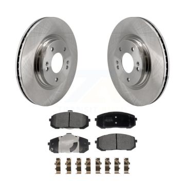 Front Disc Brake Rotors And Semi-Metallic Pads Kit For Hyundai Elantra Sonata Kia K5 K8F-104065