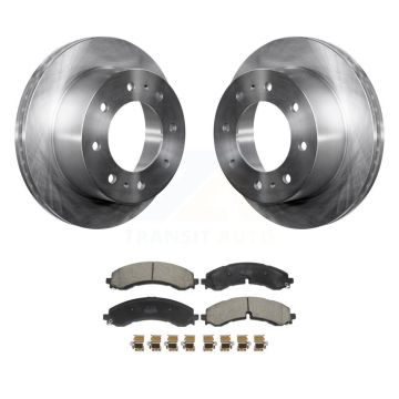 Rear Brake Rotors & Semi-Metallic Pad Kit For GMC Chevrolet Sierra 2500 HD Silverado 3500 K8F-104080