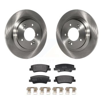 Rear Disc Brake Rotors And Semi-Metallic Pads Kit For Hyundai Sonata Kia K5 K8F-104090