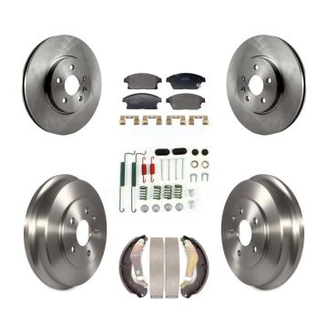 Front Rear Disc Brake Rotors Semi-Metallic Pads And Drum Kit (7Pc) For Chevrolet Trax K8F-104093