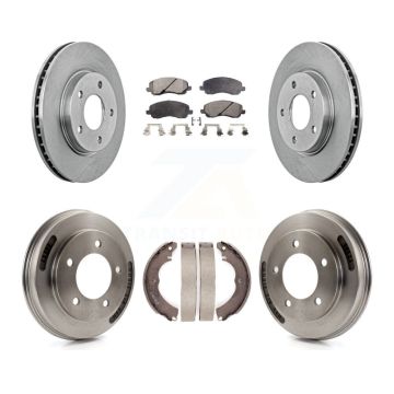 Front Rear Disc Brake Rotors Semi-Metallic Pads And Drum Kit For Mitsubishi Lancer K8F-104104