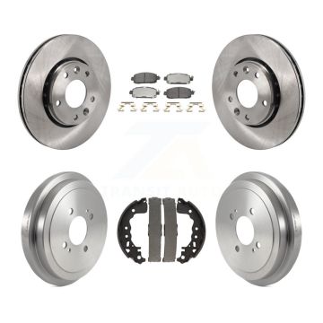 Front Rear Disc Brake Rotors Semi-Metallic Pads And Drum Kit For Nissan Kicks K8F-104109