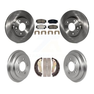 Front Rear Disc Brake Rotors Semi-Metallic Pads And Drum Kit For 2020-2023 Hyundai Venue K8F-104111