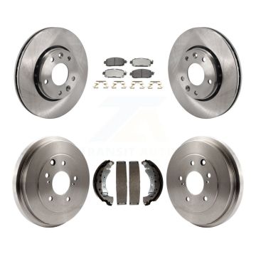 Front Rear Disc Brake Rotors Semi-Metallic Pads And Drum Kit For 2020-2022 Nissan Sentra K8F-104113