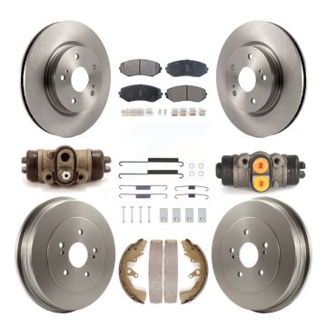 Front Rear Disc Brake Rotor Semi-Metallic Pad Drum Kit (9Pc) For 2008 Suzuki Grand Vitara K8F-104116