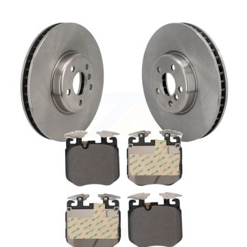 Front Disc Brake Rotors And Semi-Metallic Pads Kit For 2019 BMW 540i xDrive K8F-104120