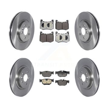 Front Rear Disc Brake Rotors And Semi-Metallic Pads Kit For Jaguar F-Pace K8F-104123