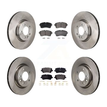 Front Rear Disc Brake Rotors And Semi-Metallic Pads Kit For Land Rover Discovery Range K8F-104124