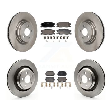 Front Rear Disc Brake Rotors And Semi-Metallic Pads Kit For Dodge Charger K8F-104136