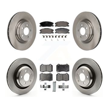 Front Rear Disc Brake Rotors And Semi-Metallic Pads Kit For Dodge Charger K8F-104137
