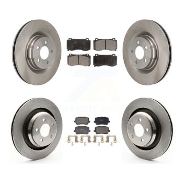 Front Rear Disc Brake Rotors And Semi-Metallic Pads Kit For Dodge Charger K8F-104138